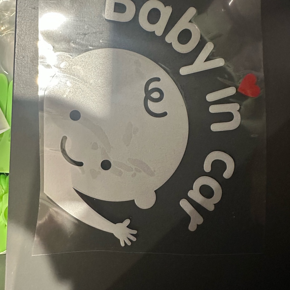 Baby in Car Sticker with Heart for cars